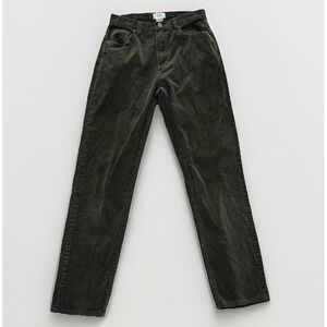 VTG GAP Women's Slim High Rise Corduroy Pants Sz 10 Gray Green 90s‎ Prep Grandpa